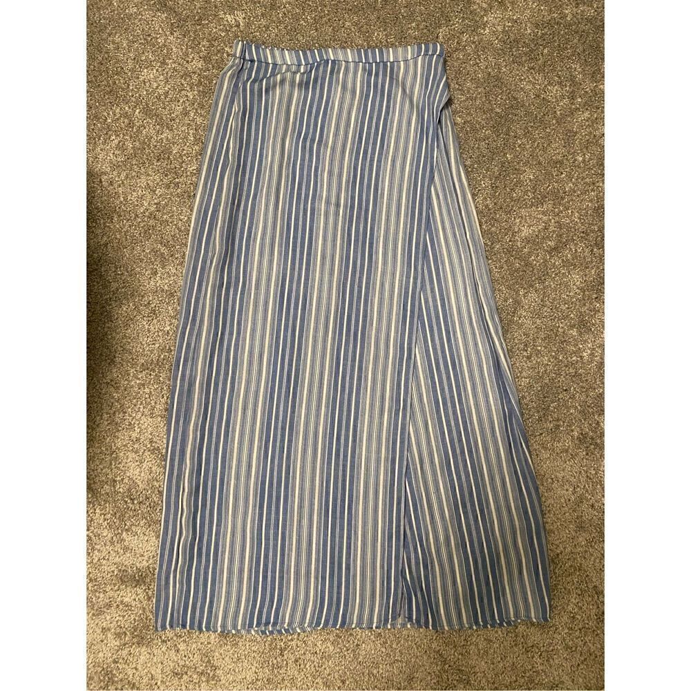 Blue and White Striped Maxi Skirt size Medium